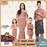 Noelle Baju Raya Family 2023 Baju Kurung Mother Child Baju Melayu Slim Fit Father Son Baby Sedondon JASMINE - BROWN 08
