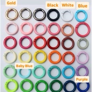 O Ring Colorful Key Ring Hook / Metal Round Snap Ring