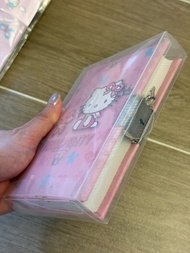 台灣製造 hello kitty 粉紅色有鎖記事本 notebook with lock