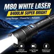 Smiling Shark SD5212 M80 LED Flashlight 8400LM Powerful Torch Light Type C Rechargeable 26800 Batter