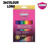 MASTER ART Premium Grade Colour Pencils / Pensel Warna (Long) (36Colour) (Free Sharpener) (F36)