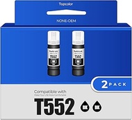 552 Black Ink Bottles ET-8550 ET-8500 Replacement for Epson 552 Ink Refill Bottle (2 Black) Work for