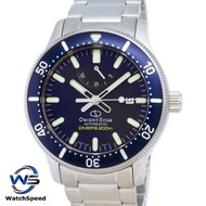 Orient Star RE-AU0302L Automatic Japan Movt Blue Dial Stainless Steel Divers 200M Men's Watch