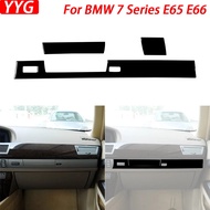 For BMW 7 Series E65 E66 2002-2008 Car Accessories Piano Black Copilot Dashboard Panel Trim Cover In
