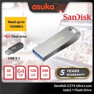 Sandisk CZ74 32GB/64GB/128GB/256GB Ultra Luxe Usb3.1 Flash Drive