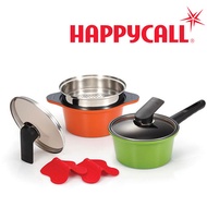 Happycall Alumite ceramic 2 pot / Kitchen Dining/ Cookware Baking/ Non Stick/ Happy Call/ Nonstick/ Aluminum Die Casting/ Internal/ External Ceramic Coating/ Built by embossing pattern