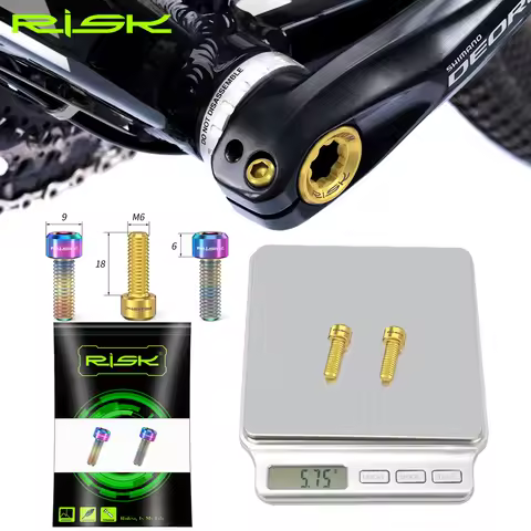 RISK M20x8mm M6x18mm Titanium Bicycle Crankset Cover Bolts XT XTR Mountain Road Bike Plum Blossom Bo