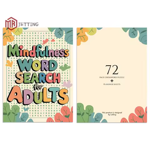Mindfulness Word Search Book For Adults With Solutions Stress-Relieving Puzzle Notebook Perfect For 