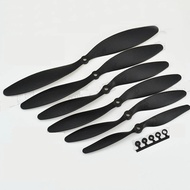 10pcs/lot 1147 1047 9047 8038 HY Black propeller 2 blade paddle slow props big hole for fixed wings 