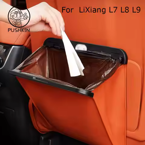 For Li Lixiang L7 L8 L9 2022 2023 2024 Car Rear Garbage Bag Interior Car Seat Back Hanging Chair Bac