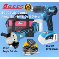 Boccs 21V Combo : Brushless Cordless Drill Driver + Angle Grinder / Impact Driver / Rotary Hammer Wi