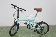 จักรยานพับได้ญี่ปุ่น - ล้อ 18 นิ้ว - มีเกียร์ - Renault - สีฟ้า [จักรยานมือสอง]