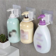Bathroom Shampoo Holder Wall Mounted Self Adhesive Shampoo Bottle Hanging Hooks No Drilling