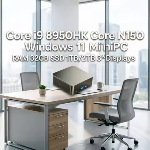 2026 Portable Mini PC Core i9-8950HK/N150 Windows 11 32GB RAM 1TB/2TB SSD Type-C WiFi6 BT5.2 Gaming 