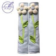 ☼→♥2PCS Pastoral Flower Polka Dot Door/Refrigerator Cover Fridge Door Handle Gloves Home D
