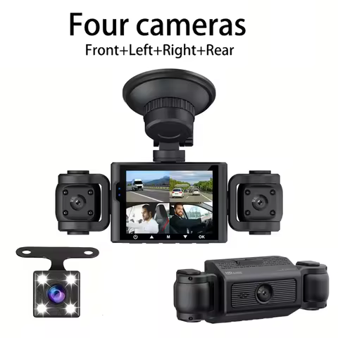 360 Degree Video Recording Front+Left+Right+Rear HD Lens Car DVR Recorder Dash Cam