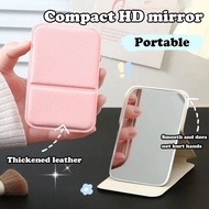 AngelaBaby~Rectangular Compact Mini Mirror Folding Makeup Mirror Desktop Vanity Mirror Mini Pocket