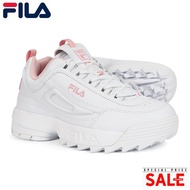 FILA Womens Disruptor 2 White/Pink Sneakers (Note-One Size-up)