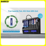 XTAR 8-Slot Battery Charger AAA Li-Ion Ni-MH USB Type C QC3.0 LCDAA - VC8S Kit