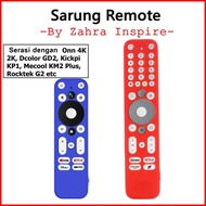 Sarung Remote untuk Unifi | Kickpi KP1 | Mecool KM2 Hako Onn Rocktek | Dcolor KT2 Remote Case | Casi