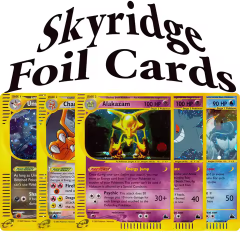 PKM Skyridge (E3) Proxy Foil Game Cards Charizard Gyarados Alakazam Gengar Umbreon Flareon Arcanine 