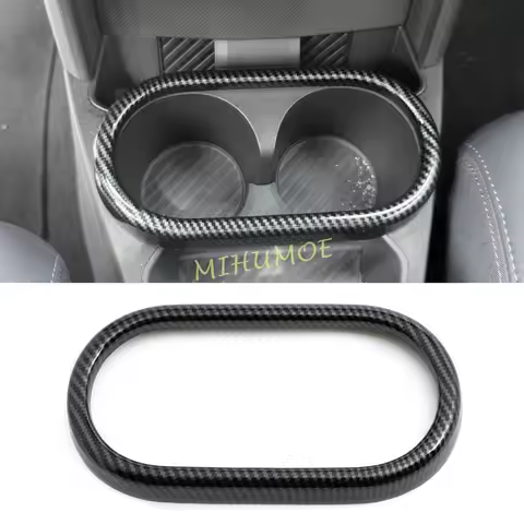 For MINI Cooper C S F65 F66 F67 ABS Carbon Fiber Car Interior Central Control Water Cup Holder Panel