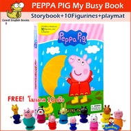 (In Stock) พร้อมส่ง *ลิขสิทธิ์แท้* หนังสือบอร์ดบุ๊ค Peppa Pig My Busy Book Board book Map 10 Figure
