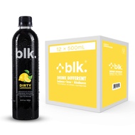 blk. Natural Mineral Alkaline Water, Dirty Lemonade, 16.9 oz. (500 mL), 12 Pack, 8 pH Water, Bioavai