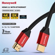 Honeywell HDMI v2.1 Compliant with Ethernet Cable - 1m|2m|3m|5m (HDMI/RED/V2.1)