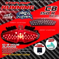 Running Brake Lights CB 150 R 8 And 10 Automatic Running Modes Manual BONUS FREE Jelly T10 LED Signal Lights 2pair+Flasher Variations STOPLAMP Tail Lights Tail Lamp Motorcycle Accessories Honda CB150R CBX150 2015 2016 2017 2018 2019 2020 2021 2022 2023