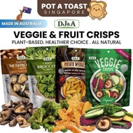 DJ&A Healthy Assorted Snacks - Mushroom Chips Veggie Chips Broccoli Floret Chips Made in Australia