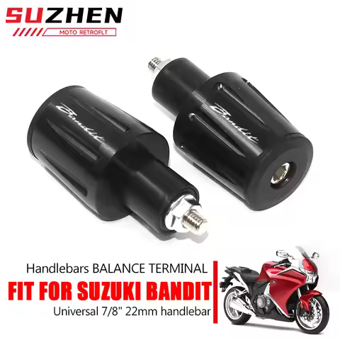 7/8"22MM Universal Motorcycle Handlebar Grips Handle Bar End Cap Plug For GSF 250 600 600S 650 650S 