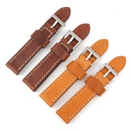 Seiko Genuine Leather Strap Handmade Retro Watch Band Soft Leather Universal Watch Decoration Quick Release Design