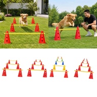 [kwbyle] Multifunctional Pet Jump Training Set, Dog Agility Hurdle Cone Set for Outdoor Sports