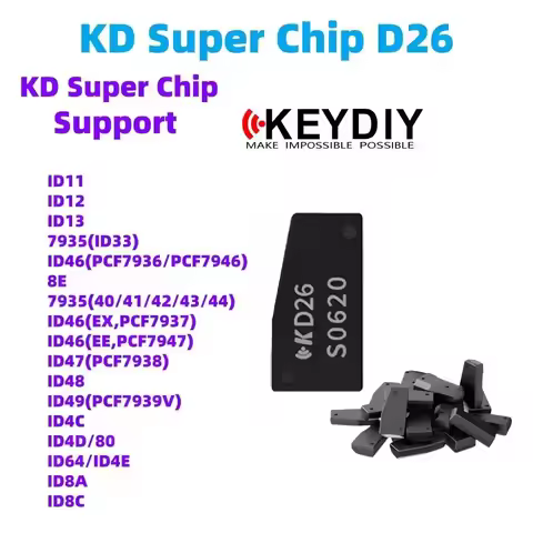 KEYDIY 2025 KD Super Chip D26 Support 7935(ID33) ID46 ID8E ID8A ID8C Support 96 Bit 48 Clone Support