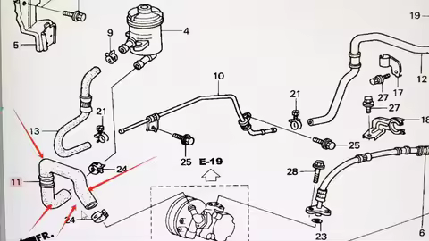 53731-S9A-020 MEILENG Power Steering Pump Suction Tube Pipe Hose For HONDA CR-V RD5/RD7 2002--2006 C