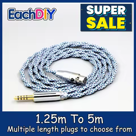 99% Pure Silver Mix Graphene Earphone Cable For AKG K371BT Beyerdynamic DT177x GO Pioneer HDJ-X10 Se