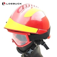 LOEBUCK F2 Rescue Helmet Firefighter Emergency Helmet Fire Protection Helmet Eye Protection Glasses 