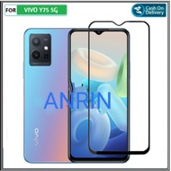 TEMPERED GLASS 9D FULL GLUE VIVO V25 V25E Y21T Y55 5G V23E S10E Y20A Y21 Y21S Y33S Y53S Y73S Y73 Y75