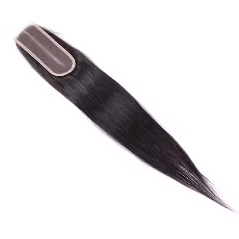 2x6 Lace Closure Brazilian Human Hair Middle Part Straight 2x6 Transparent Lace Closure Natural Blac