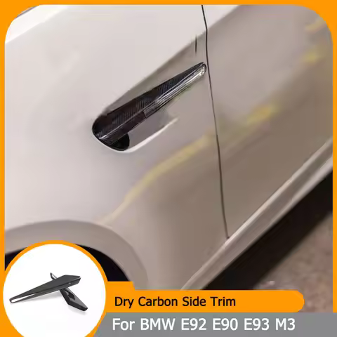 Side Fender Air Vent Cover for BMW E90 E92 E93 M3 2008-2013 Dry Carbon Side Door Fender Spoiler Cove