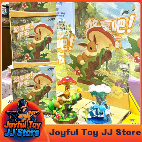 Genuine Pokemon Funism Figures Eevee Evolution Vaporeon Espeon Umbreon Sylveon Leafeon Dolls 4cm PVC