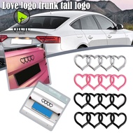 QIUJUU Trunk Tail Label Badge, Heart-shaped ABS Plastics Love Heart Logo Rear, Car Logo Trunk Label 