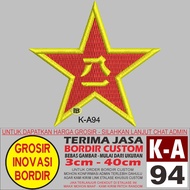 K-A94 PEOPLE'S LIBERATION ARMY LOGO EMBROIDERY PATCH RAKYAT - GIB REVIEW/TESTIMONI
