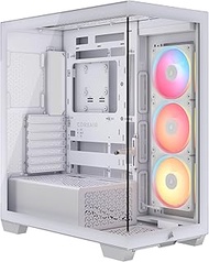 Corsair 3500X LX-R RGB iCUE LINK Mid-Tower PC Case - 3 x Pre-Installed LX120-R RGB Fans - Includes i