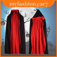 Halloween Devilish Vampire Hooded Cape For Adult And Kids Cosplay Costume