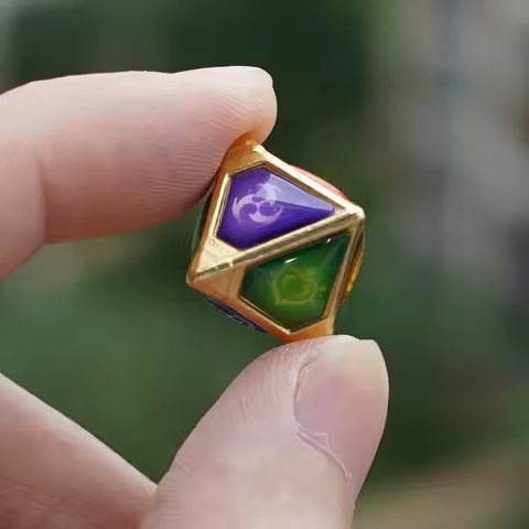 Genshin Impact Genius Mini Invokation TCG Metal Elemental Dice Vision Gnosis Ornaments Mondstadt Liy