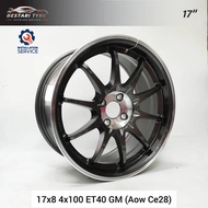 【Installation Available】AOW CE28 FLOW FORMING 17 INCH 17x8 4x100 ET40 GM READY STOCK SPORT RIM