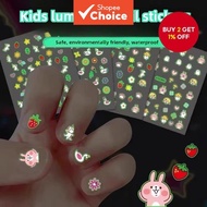 Luminous Children's Cartoon Rabbit Nail Stickers Little Girl Toy Small Flower Nail Stickers
