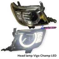 ไฟหน้า Vigo Champ led ไฟเลี้ยววิ่ง โคมไฟหน้าแต่ง Vigo champ โปรเจคเตอร์